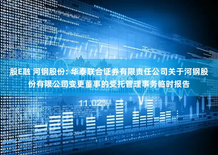 股E融 河钢股份: 华泰联合证券有限责任公司关于河钢股份有限公司变更董事的受托管理事务临时报告