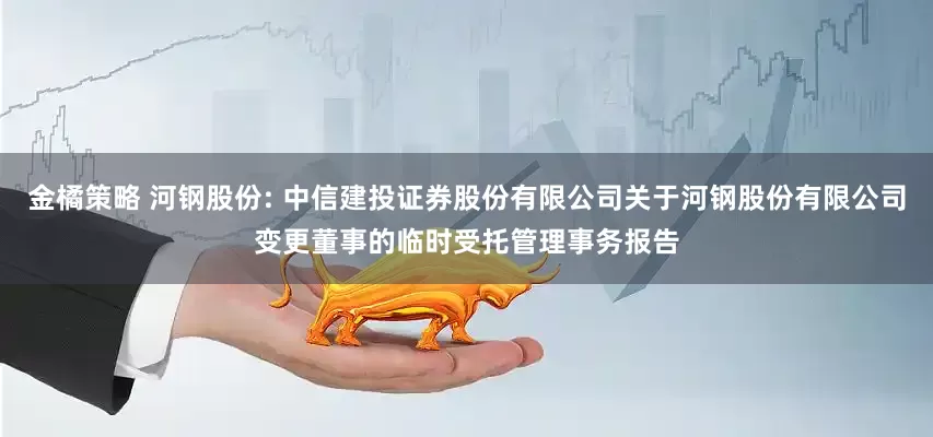 金橘策略 河钢股份: 中信建投证券股份有限公司关于河钢股份有限公司变更董事的临时受托管理事务报告