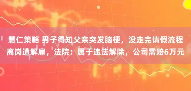 慧仁策略 男子得知父亲突发脑梗，没走完请假流程离岗遭解雇，法院：属于违法解除，公司需赔6万元