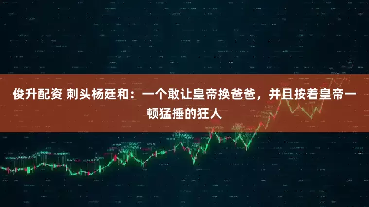 俊升配资 刺头杨廷和：一个敢让皇帝换爸爸，并且按着皇帝一顿猛捶的狂人